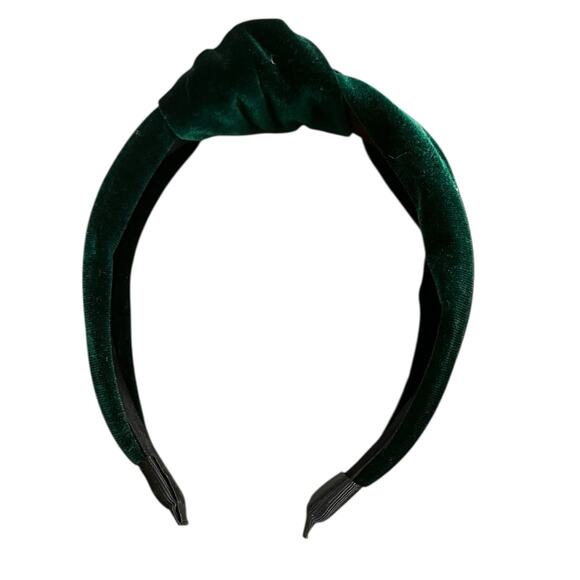 Lot 3 Velvet Headbands Modern Knotted & Braided Hair Accessories Green Red Black - Picture 5 of 6